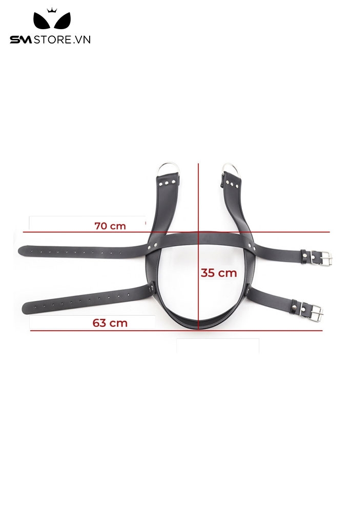 SMT587 - Bộ cố định tư thế khóa đầu da Pu dài 63cm màu đen
