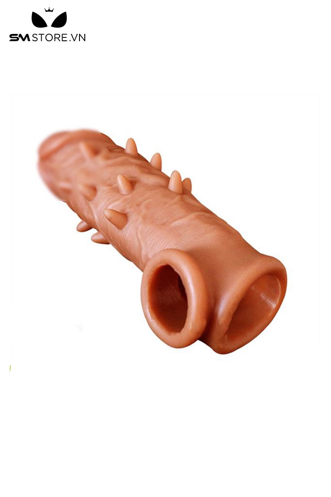 SMT740 - Bao cao su đôn dên đầu trơn có gân gai giữa dài 15.8cm