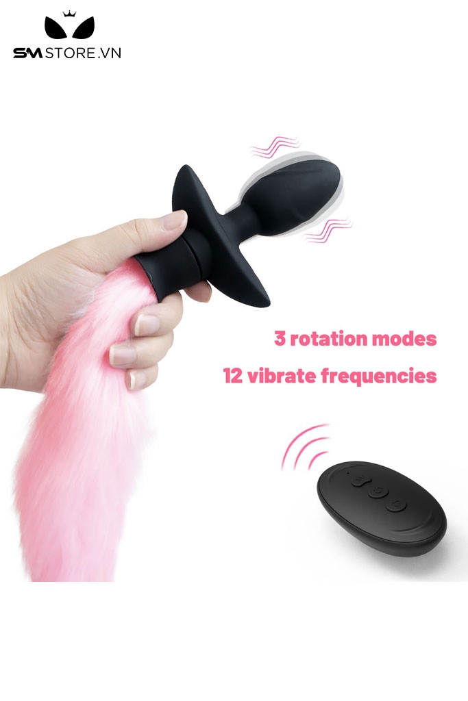 SMT1217 - Đuôi cáo cosplay rung xoay điều khiển từ xa sạc điện