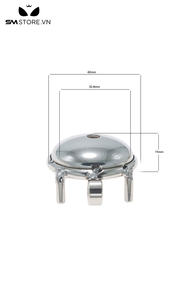 SMT880 - Khóa dương vật inox không gỉ dạng lồng kín có 3 size