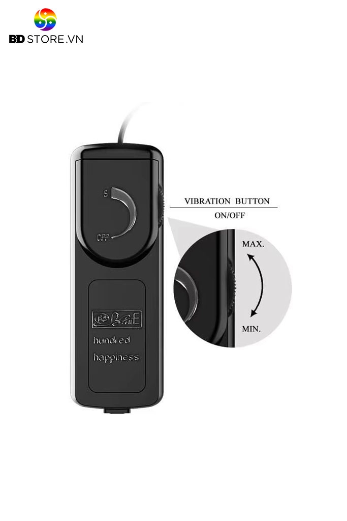 BDT153 - Trứng rung có dây điều khiển bằng núm xoay thay đổi mức độ