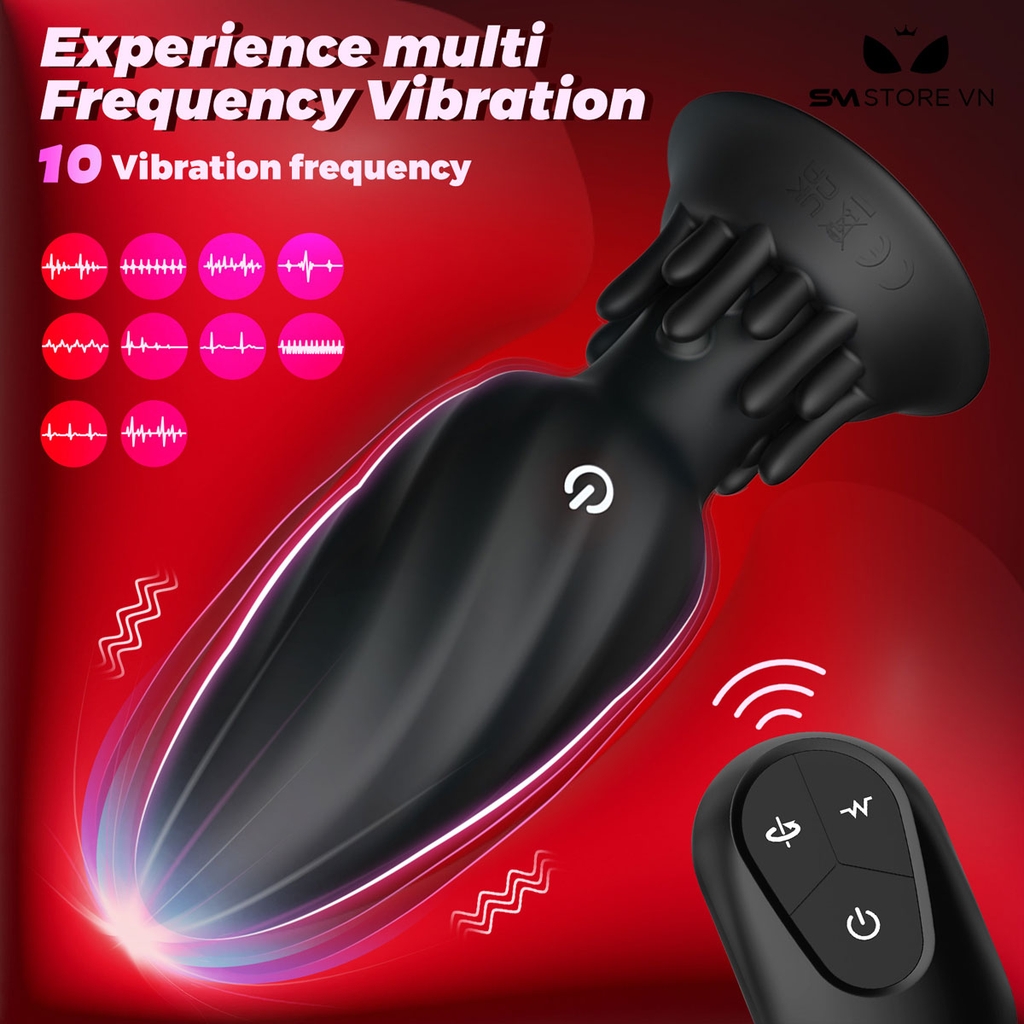 SMT1659 - Máy rung hậu môn silicon xoay 360 độ dùng sạc chống nước