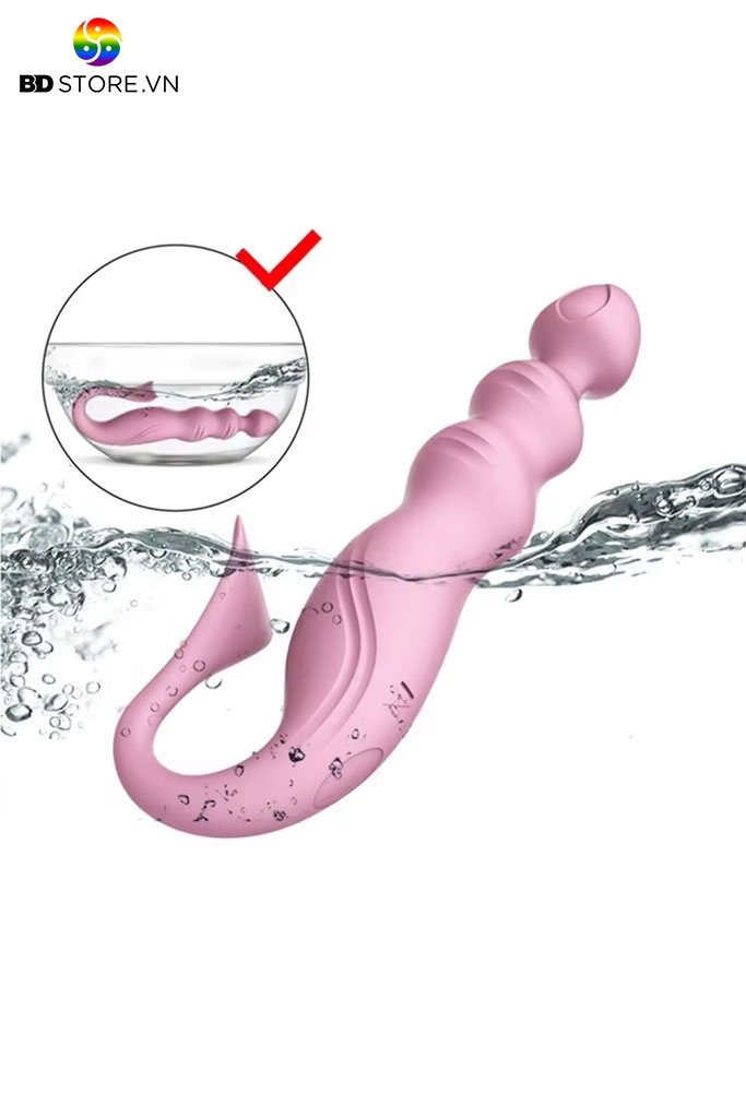 BDT1593 - Anal bead hình nấc sóng kích thích và nhánh tai thỏ có 10 tần số
