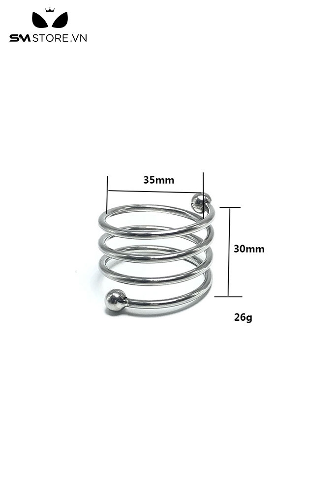SMT559 - Vòng đeo cu inox hình lò xo có bi với 5 phiên bản khác nhau