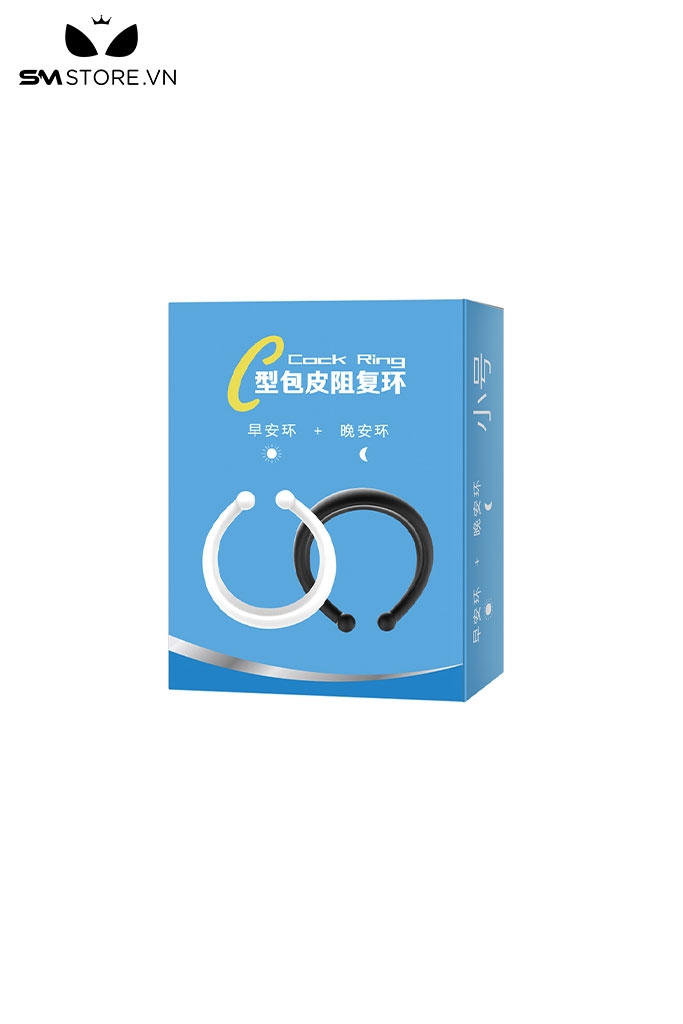 SMT457 - Vòng đeo dương vật thiết kế hình chữ C chất liệu silicon