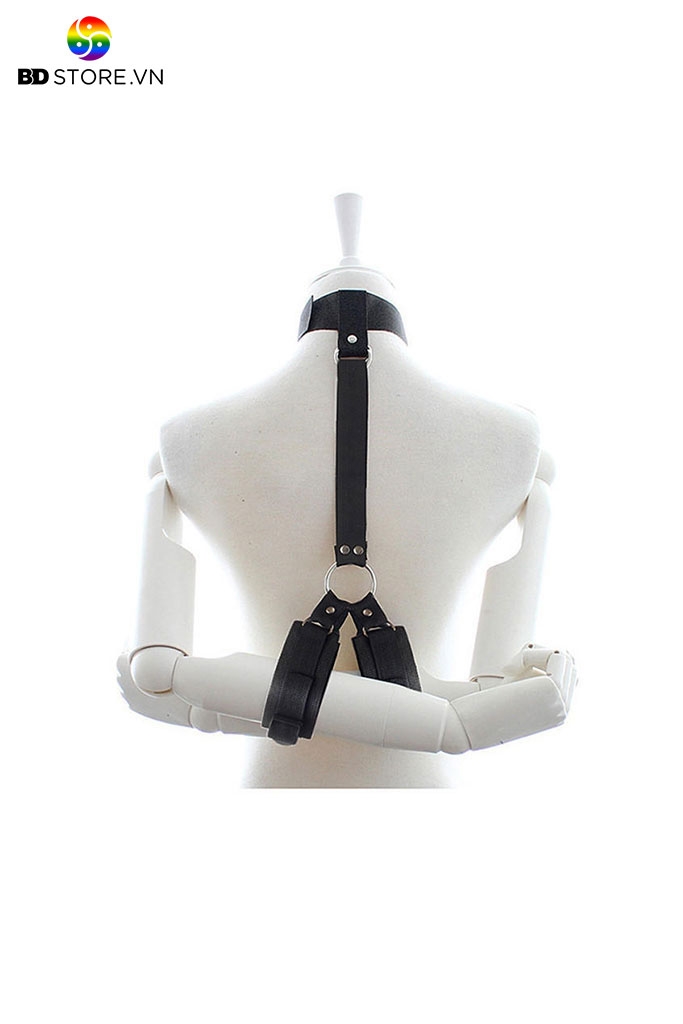 BDT633 - Đồ chơi với miệng ball gag silicon kèm còng tay dài 55cm