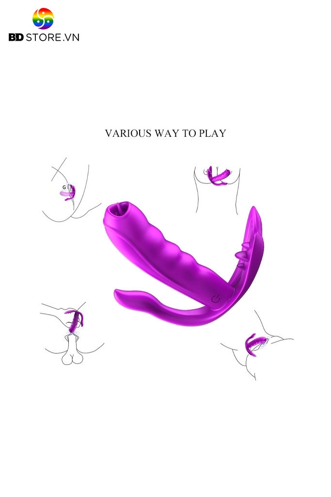 BDT745 - Máy rung dương vật có lưỡi rung kích thích 3 điểm