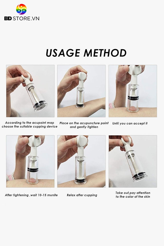BDT688 - Set 2 chiếc hút núm vú với ống trong suốt bơm tay có 4 size