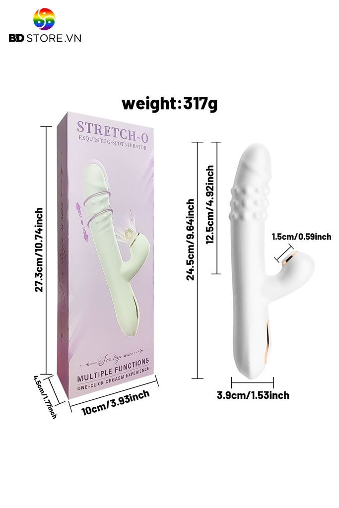 BDT2405 - Cu giả tự động rung hút thụt có bi nổi tỏa nhiệt dài 24.5cm