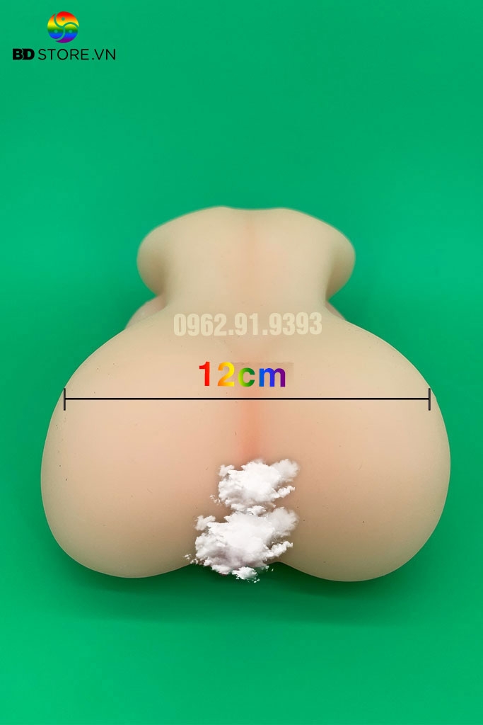 BDT442 - Búp bê tình yêu silicon có 2 lỗ âm đạo và hậu môn kèm 5 size