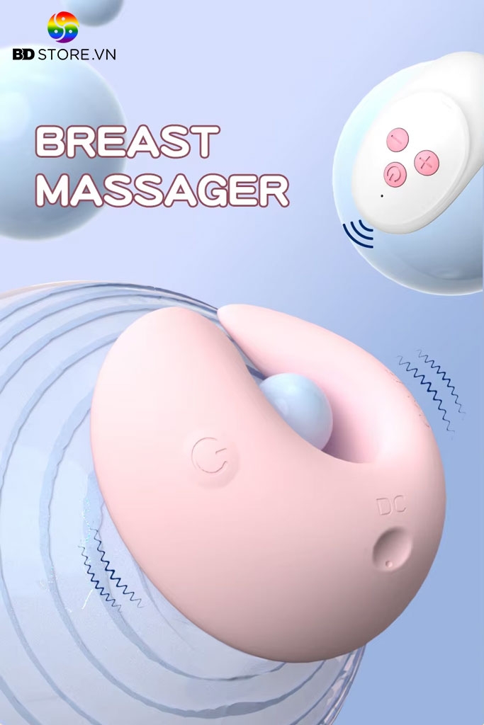 BDT260 - Bộ máy rung kẹp ngực điều khiển từ xa có 10 chế độ sạc điện