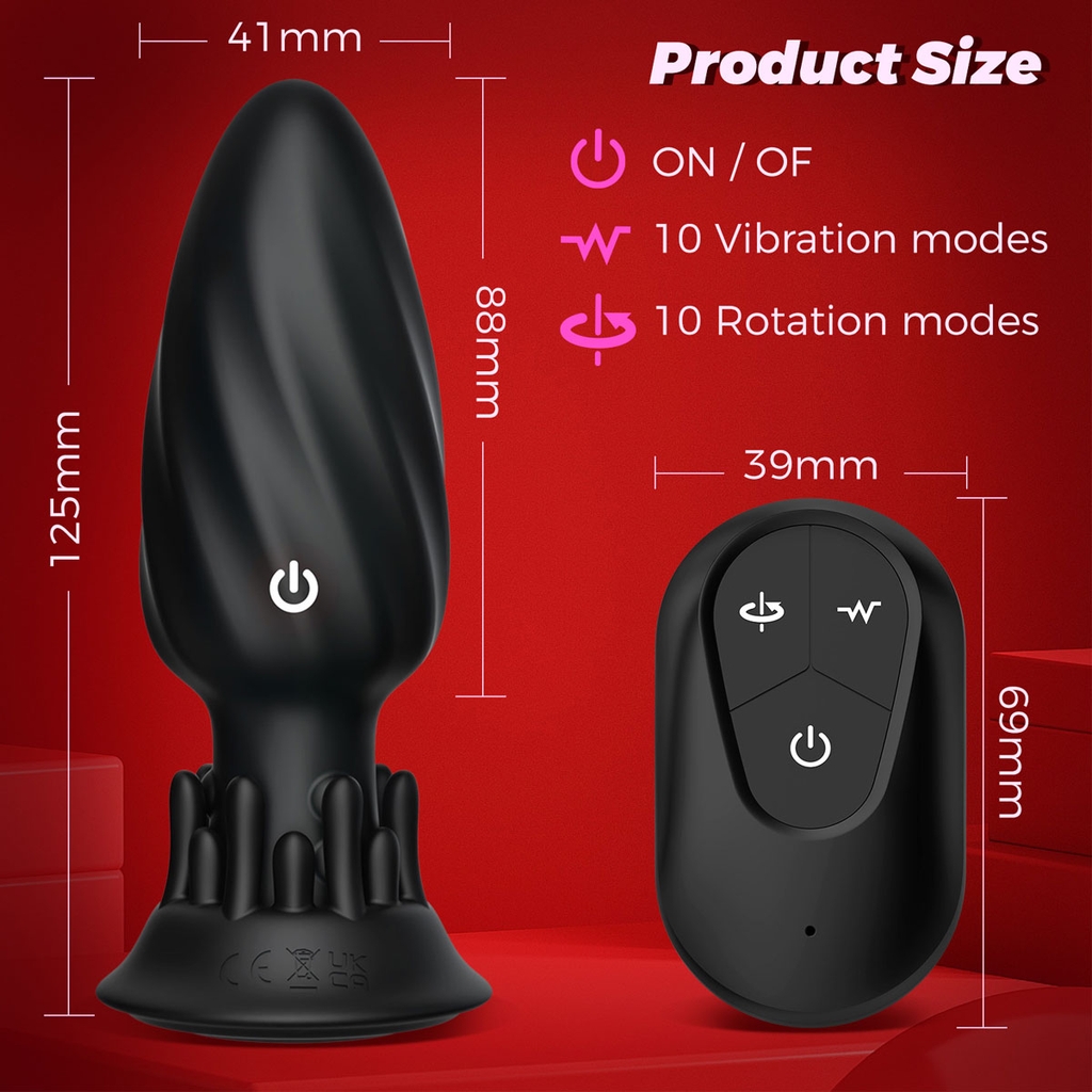 SMT1659 - Máy rung hậu môn silicon xoay 360 độ dùng sạc chống nước