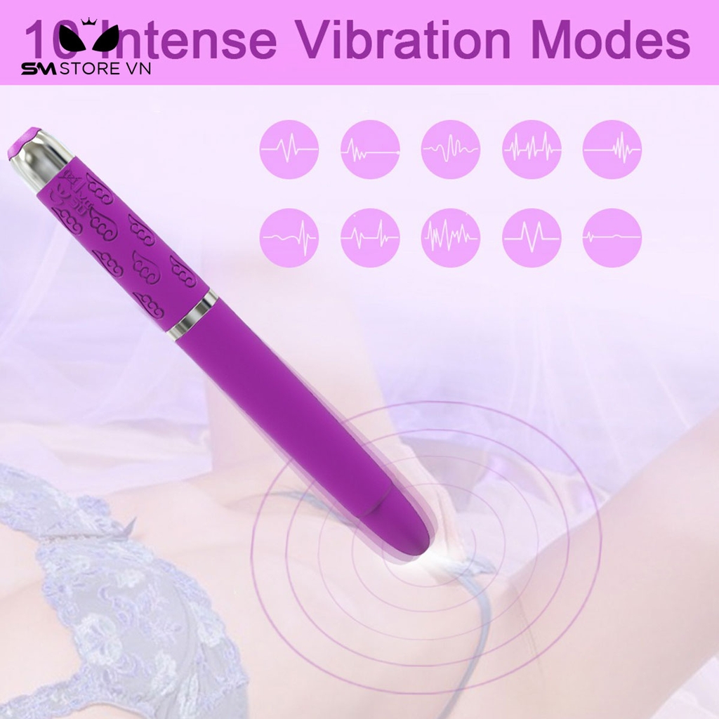 SMT1133 - Máy rung ngụy trang bút bi có 10 chế độ uốn cong được