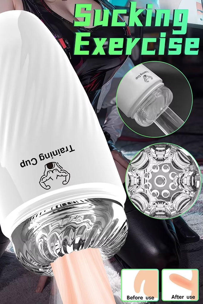 SMT1630 - Cốc thủ dâm silicon trong suốt mềm dài 18cm có thể tháo rời