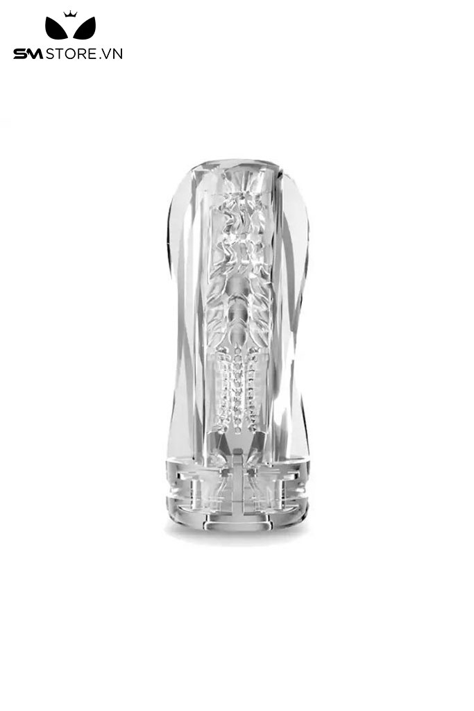 SMT1871 - Cốc thủ dâm silicon trong suốt snail cup tháo rời dài 28cm
