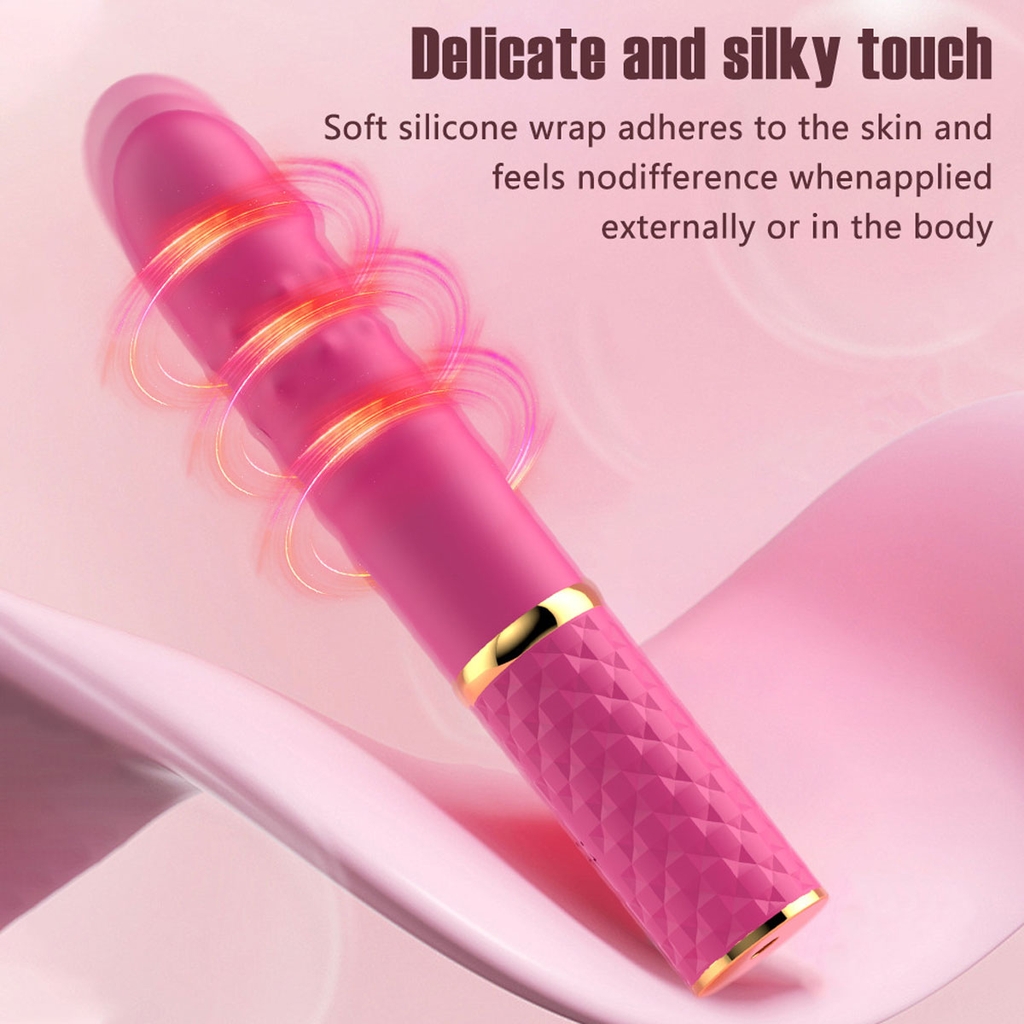 SMT2737 - Máy làm tình mini rung thụt xoay có đế dài 17.7cm