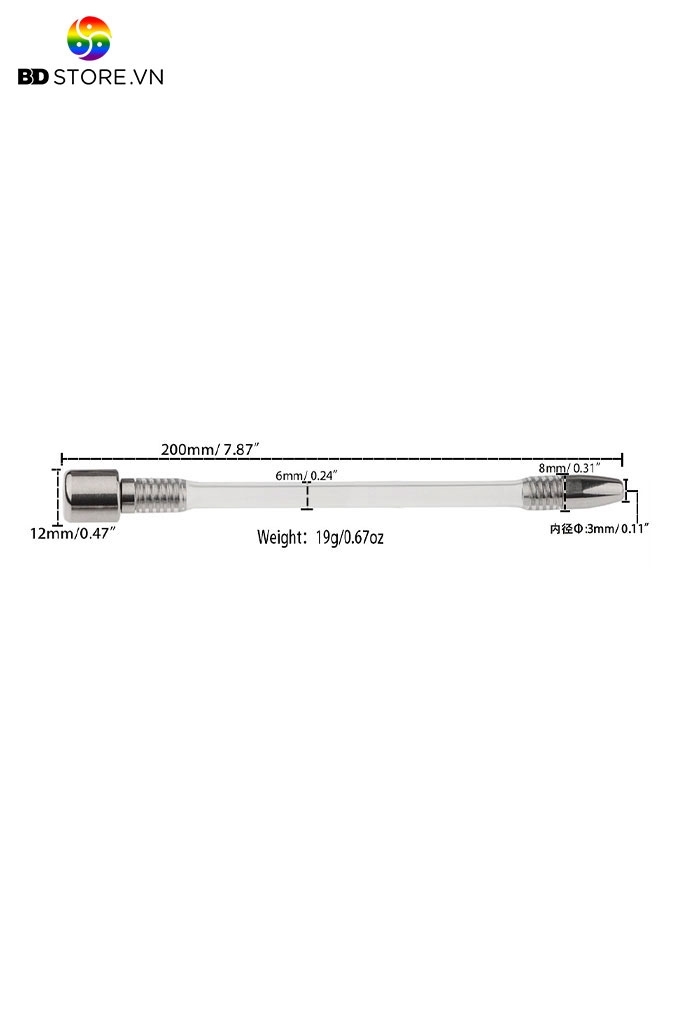 BDG051 - Phụ kiện khóa dương vật với ống sounding tháo rời có 3 size