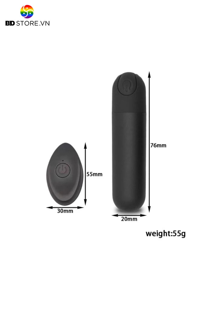 BDT1012 - Trứng rung viên đạn không dây có 10 chế độ sạc điện
