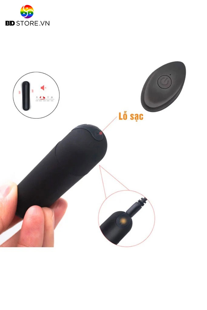 BDT1012 - Trứng rung viên đạn không dây có 10 chế độ sạc điện