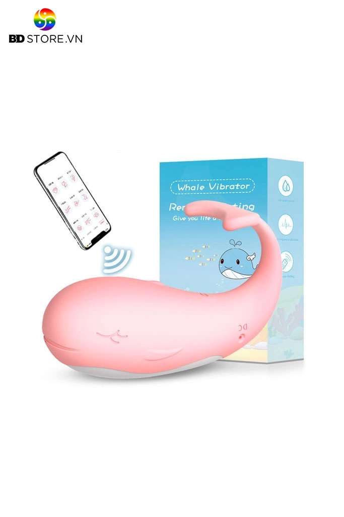 BDT1046 - Trứng rung silicon điều khiển từ xa ngụy trang con cá voi