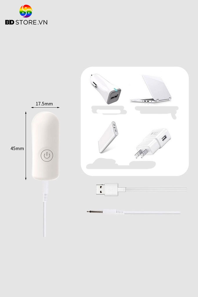 BDT1135 - Trứng rung mini điều khiển từ xa dài 45mm sạc điện
