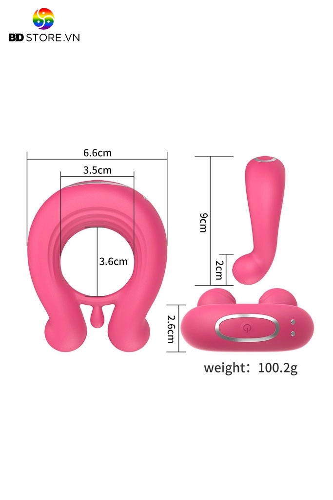 BDT1207 - Vòng rung dương vật kích thích âm vật và điểm G điều khiển xa