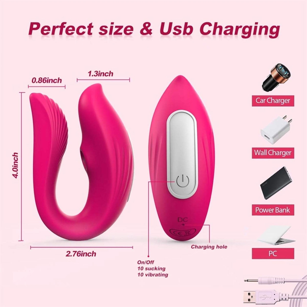 BDT1232 - Trứng rung 2 đầu điều khiển từ xa có chế độ hút dài 24.5cm