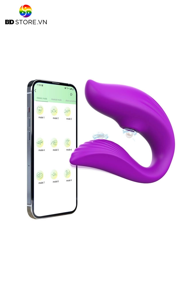 BDT1232 - Trứng rung 2 đầu điều khiển từ xa có chế độ hút dài 24.5cm