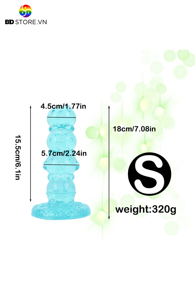 BDT1340 - Dương vật giả hít tường bi liền silicon mềm dài 15 và 21cm