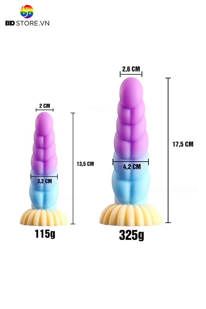 BDT135 - Chim giả monster silicon mềm dẻo có gai ở đế dài 13 và 17cm