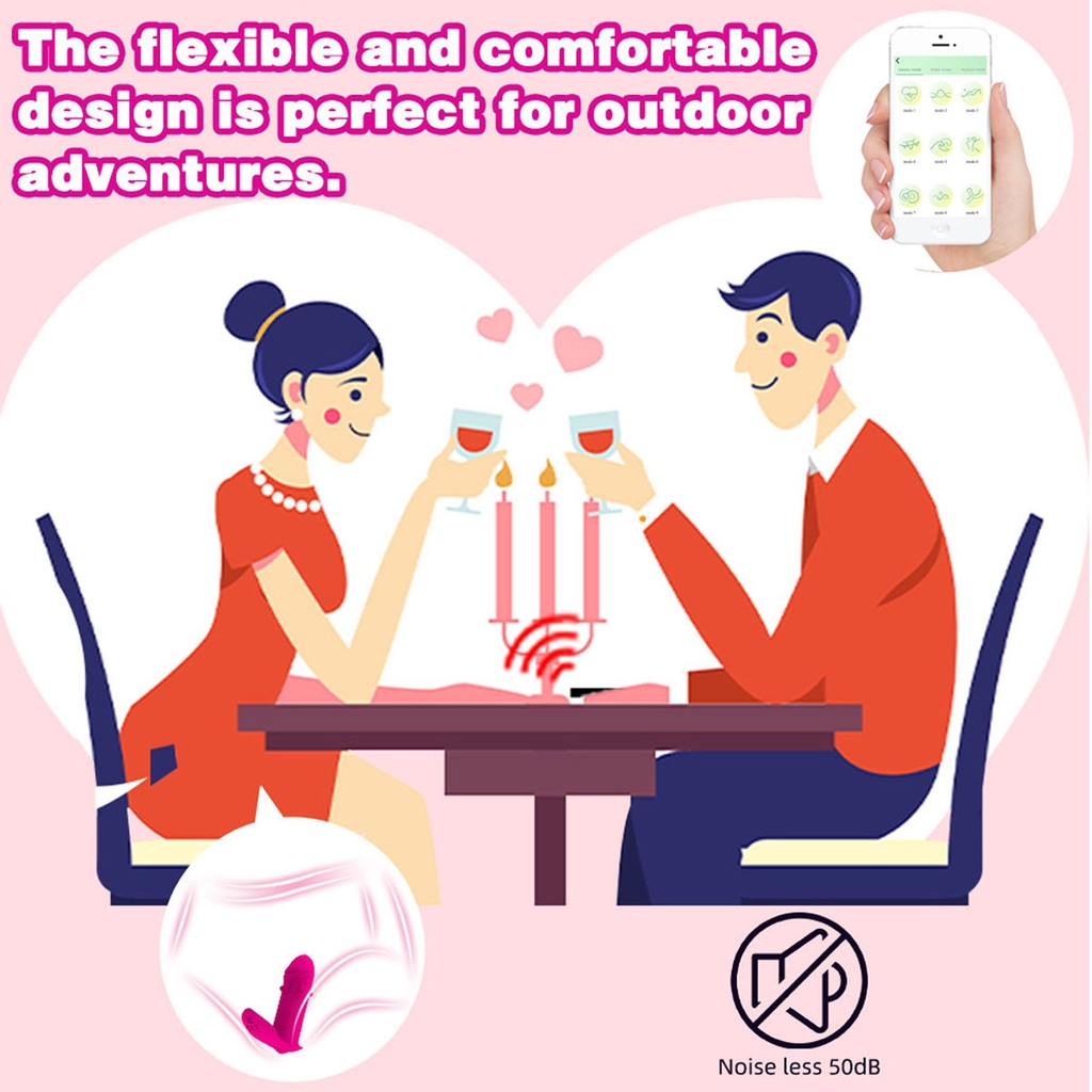 BDT1360 - Dương vật giả điều khiển qua APP có bi nổi dài 9cm