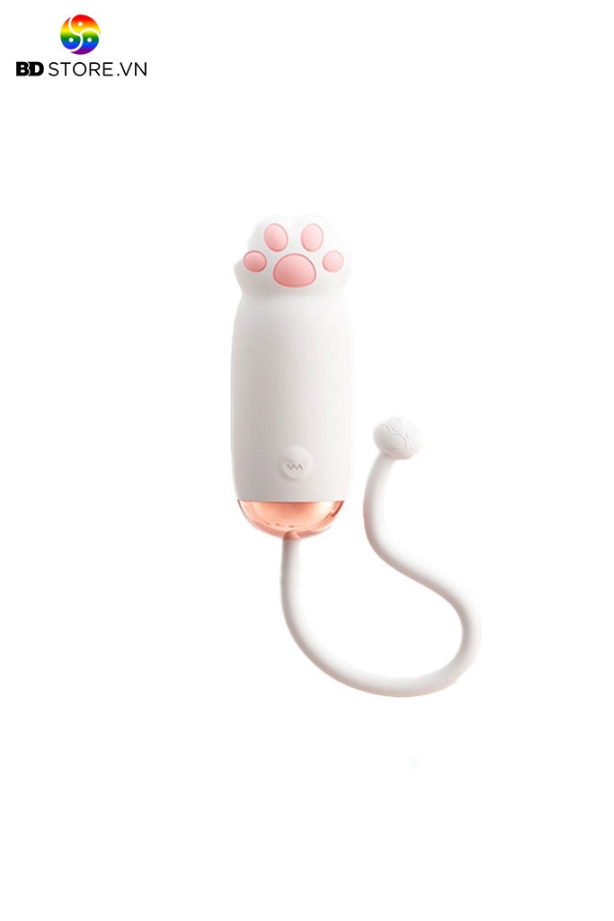 BDT1386 - Trứng rung tình yêu mini hình con mèo và chân mèo sạc điện