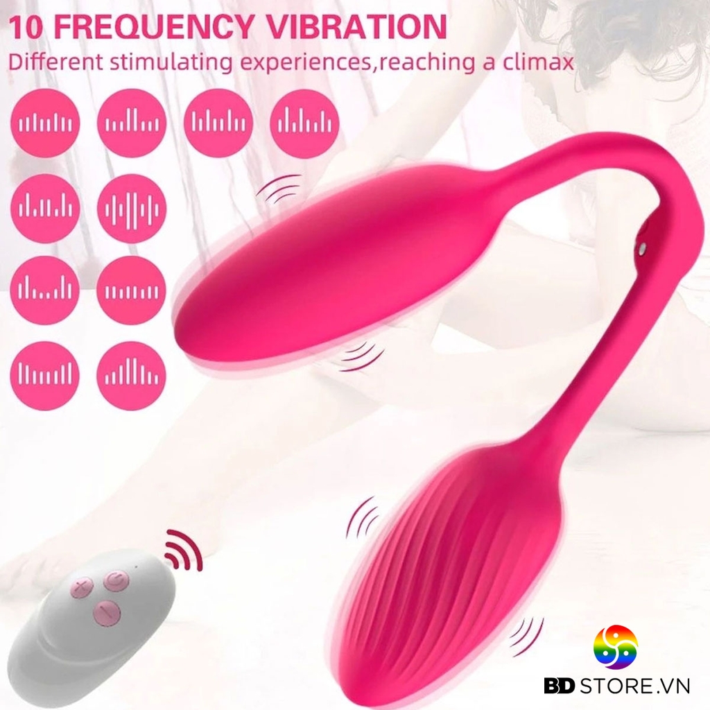 BDT1387 - Trứng rung hai đầu không dây điều khiển từ xa silicon mềm