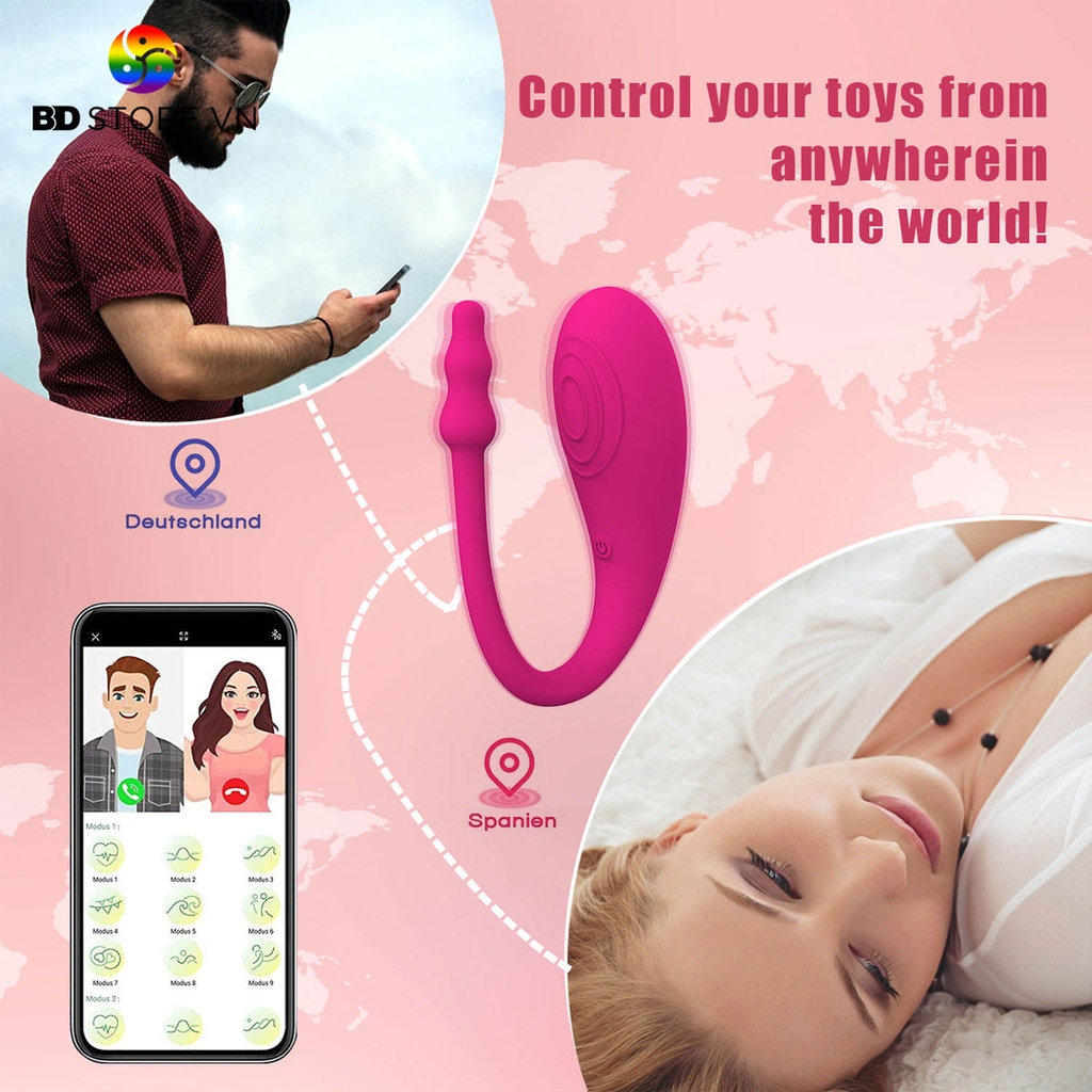 BDT1522 - Trứng rung 2 đầu điều khiển qua APP sạc điện có 9 chế độ