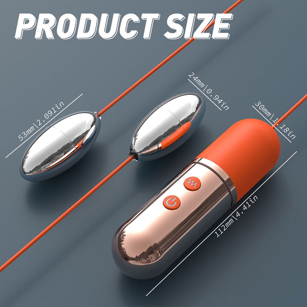 BDT1550 - Trứng rung silicon 2 đầu có dây sạc điện chống nước