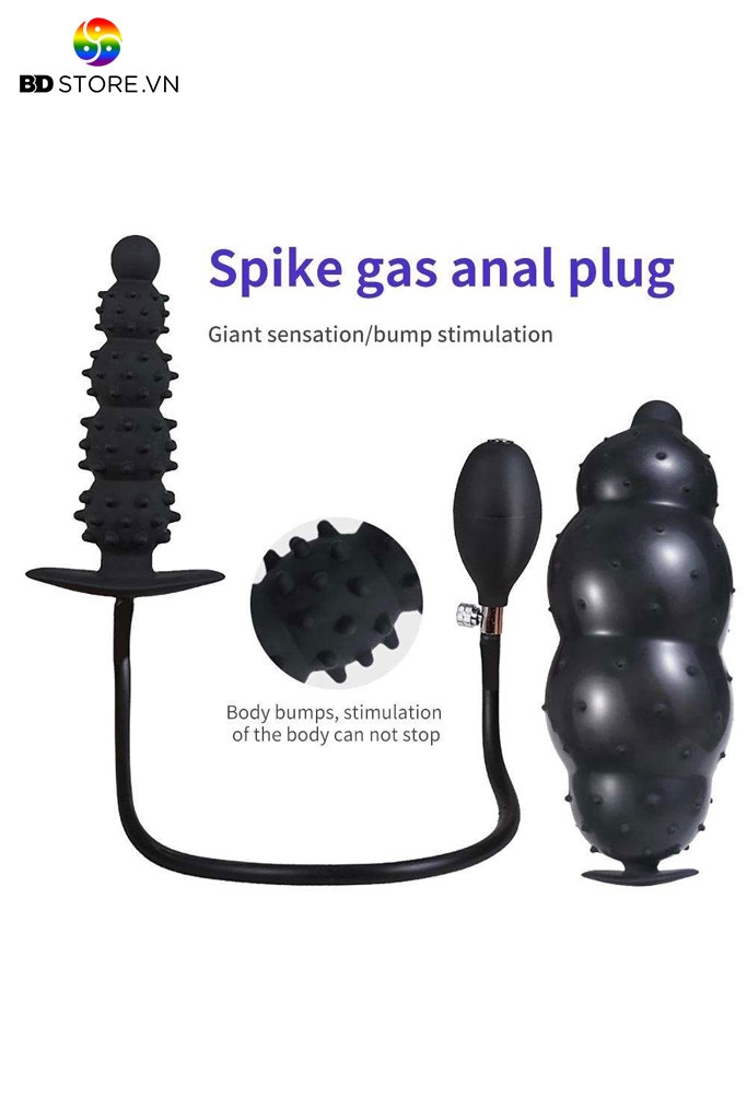 BDT1560 - Anal pump silicon thiết kế có gai bao quanh dài 17cm