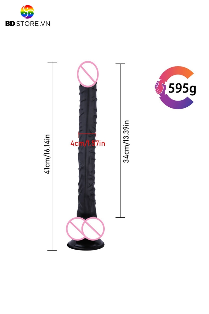 BDT1619 - Dương vật giả silicon mềm siêu dài 41cm có quần
