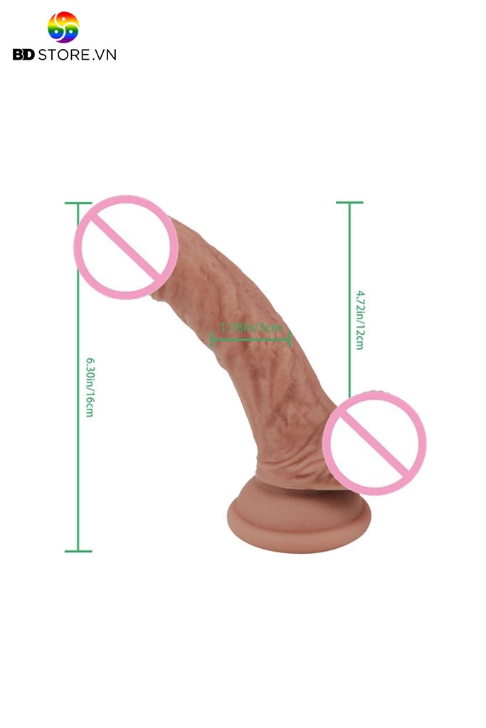 BDT1641 - Dương vật giả silicon có quần và tháo rời dài 15.5cm