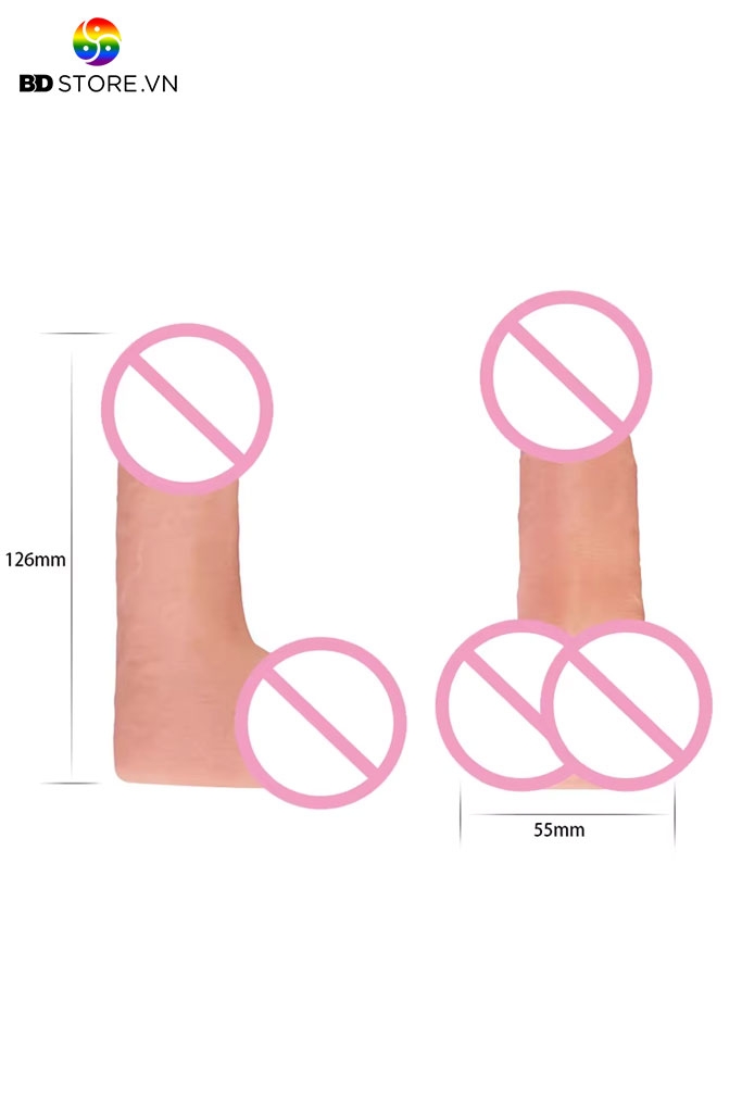 BDT1648 - Cu giả mini Love toy silicon siêu mềm trơn mịn dài 126mm