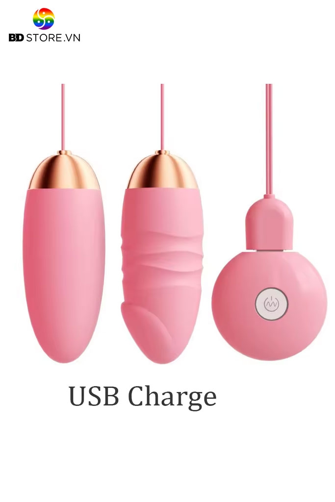 BDT1688 - Trứng rung 2 đầu mix đầu dương vật mini có 10 chế độ