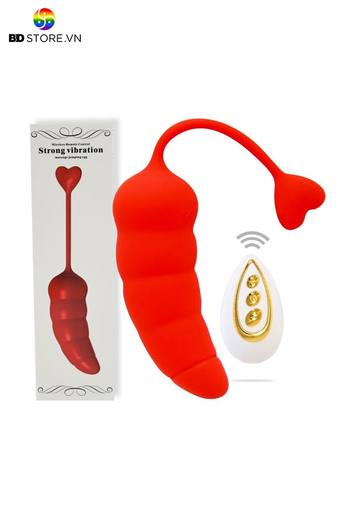 BDT1725 - Trứng rung điều khiển từ xa không dây ngụy trang quả ớt dài 16.5cm
