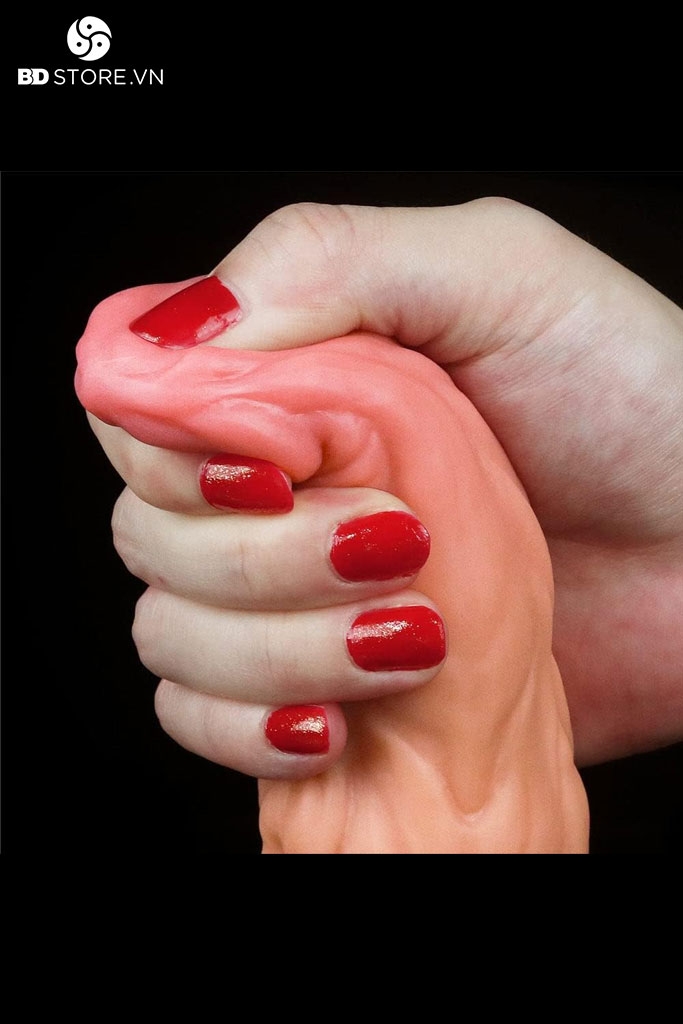 BDT1763 - Chim giả khủng lồ Lovetoy bề mặt đường vân dọc xoắn ốc dài 24,5cm