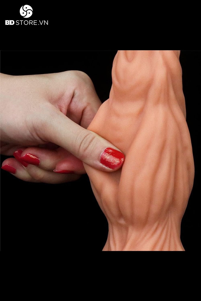 BDT1763 - Chim giả khủng lồ Lovetoy bề mặt đường vân dọc xoắn ốc dài 24,5cm