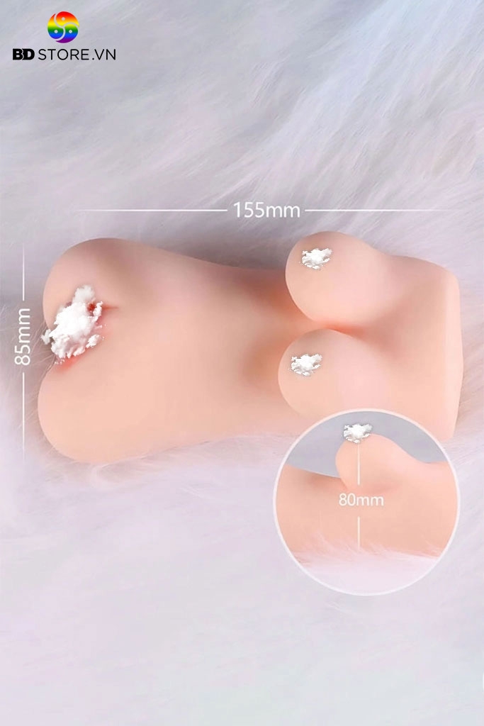 BDT1882 - Búp bê silicon mini với khuôn ngực căng tròn và gân gai trong