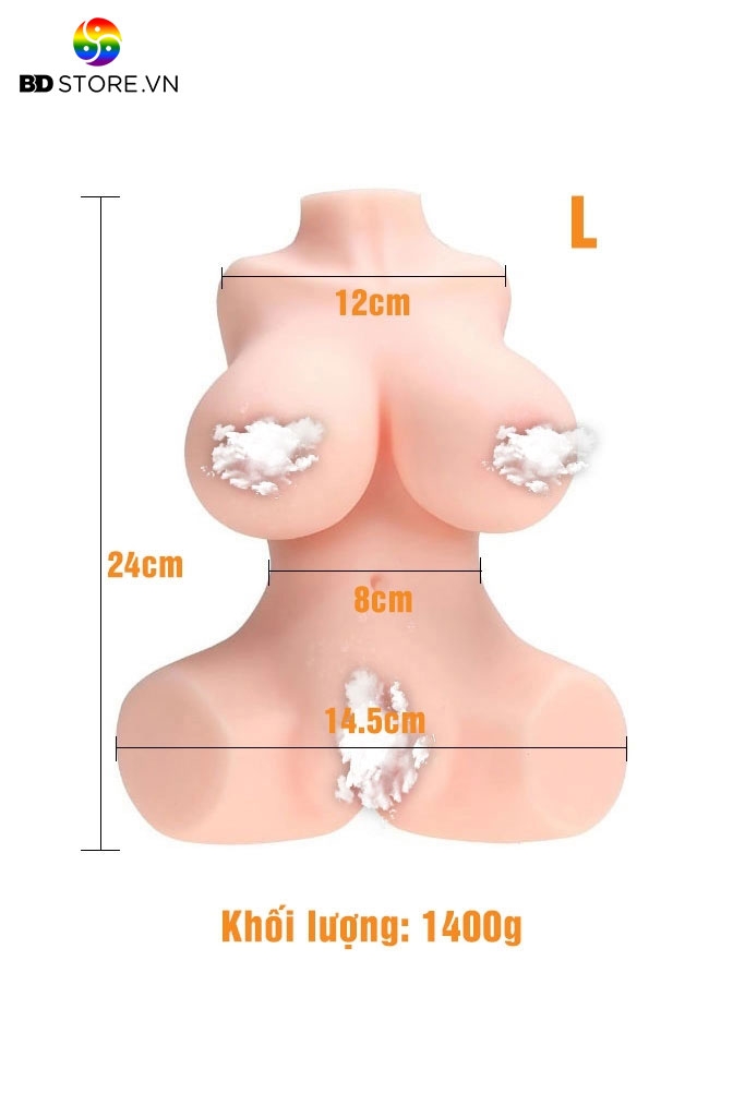 BDT1901 - Búp bê silicon mini nguyên khối có chân đế chân đùi dạng ngồi