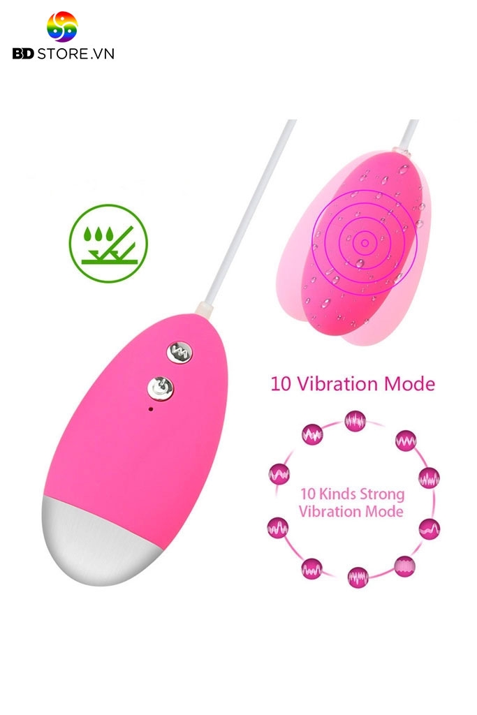 BDT1936 - Trứng rung có dây silicon có 10 tần số độ ồn thấp