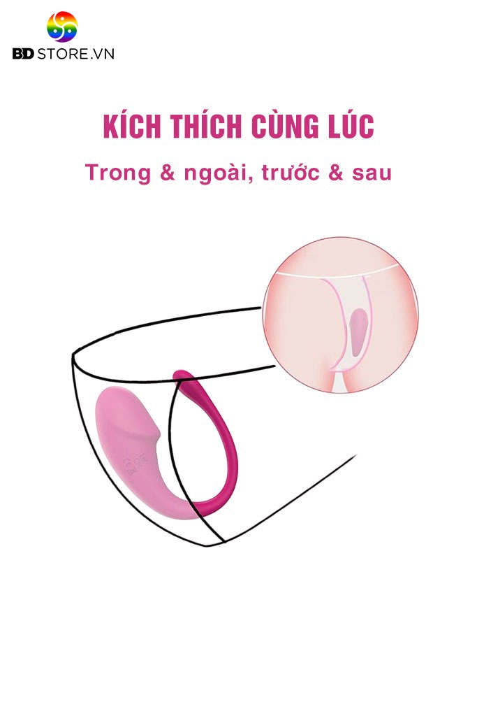 BDT212 - Trứng rung silicon sạc điện điều khiển qua APP dài 23.5cm