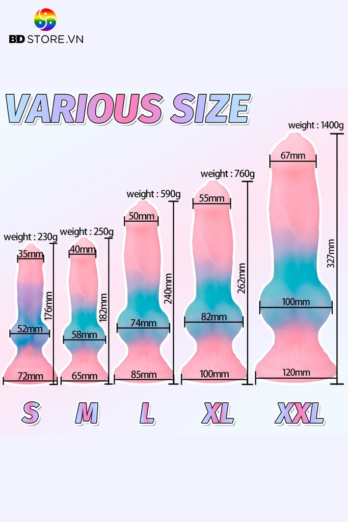 BDT2168 - Cu giả hít tường phát quang chất liệu silicon mềm có 5 size
