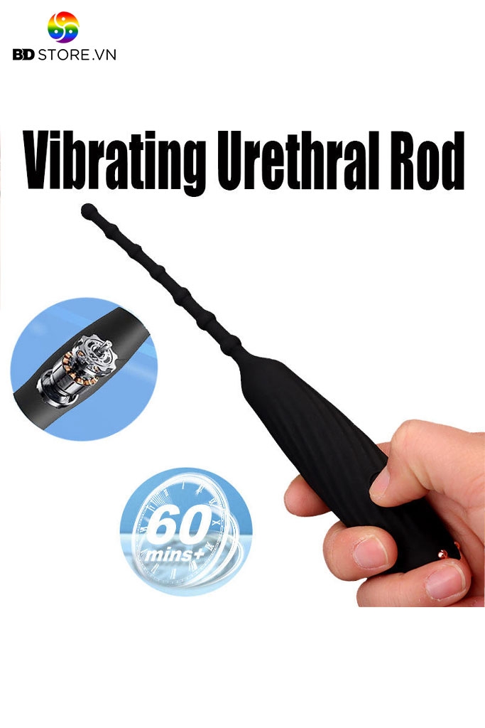 BDT2185 - Đồ chơi niệu đạo sounding có 10 chế độ có 7 tầng bi nổi
