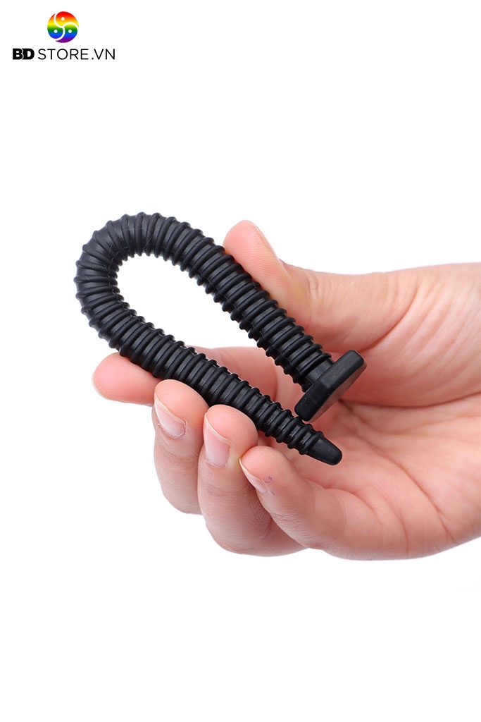 BDT2188 - Sounding niệu đạo silicon vân ngang hình đinh vít dài 15.3cm